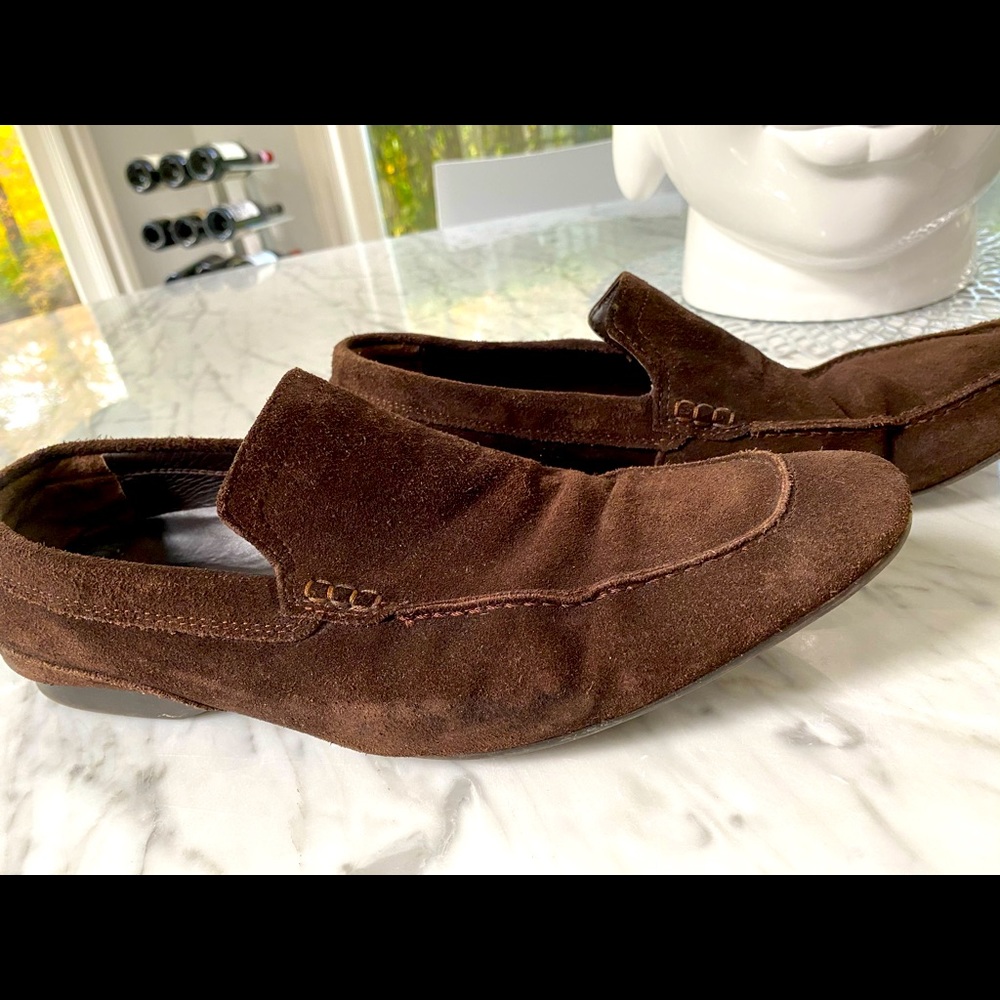 ZARA men’s brown suede loafers SZ 11